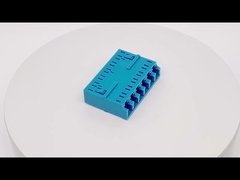 6 Ports Aqua One Piece Type Symmetry Optical Fiber Coupler / Adaptor for Telecom