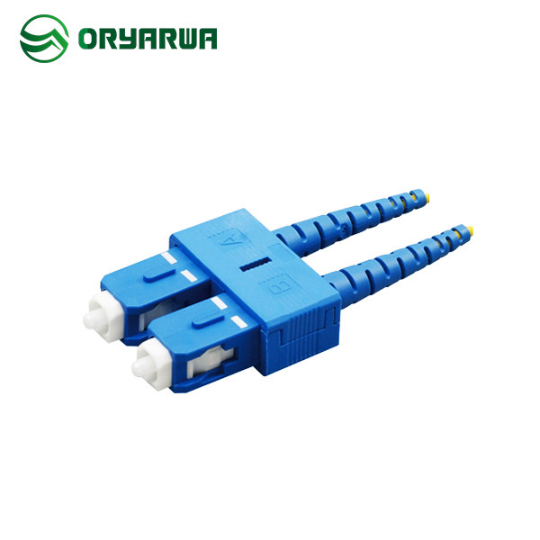 Duplex SC 2.0mm Single Mode Fiber Connector UPC Round Boot For Telecom Network