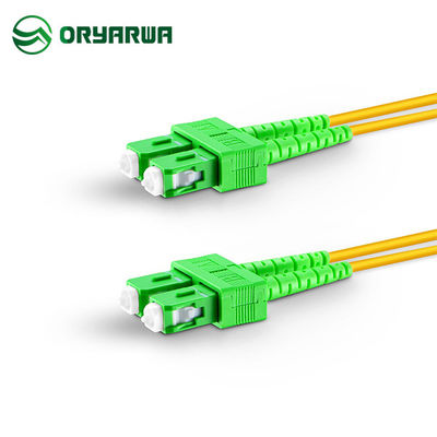SC APC ถึง SC APC Duplex Single Mode Patch Cord LSZH PVC