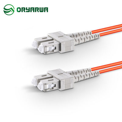 SC UPC ถึง SC UPC Duplex Fiber Optic Multimode Patch Cord OM2